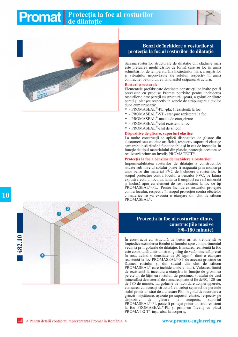 Pagina 44 - Catalog general de produse PROMAT Catalog, brosura Romana închis, într-un loc uscat,...