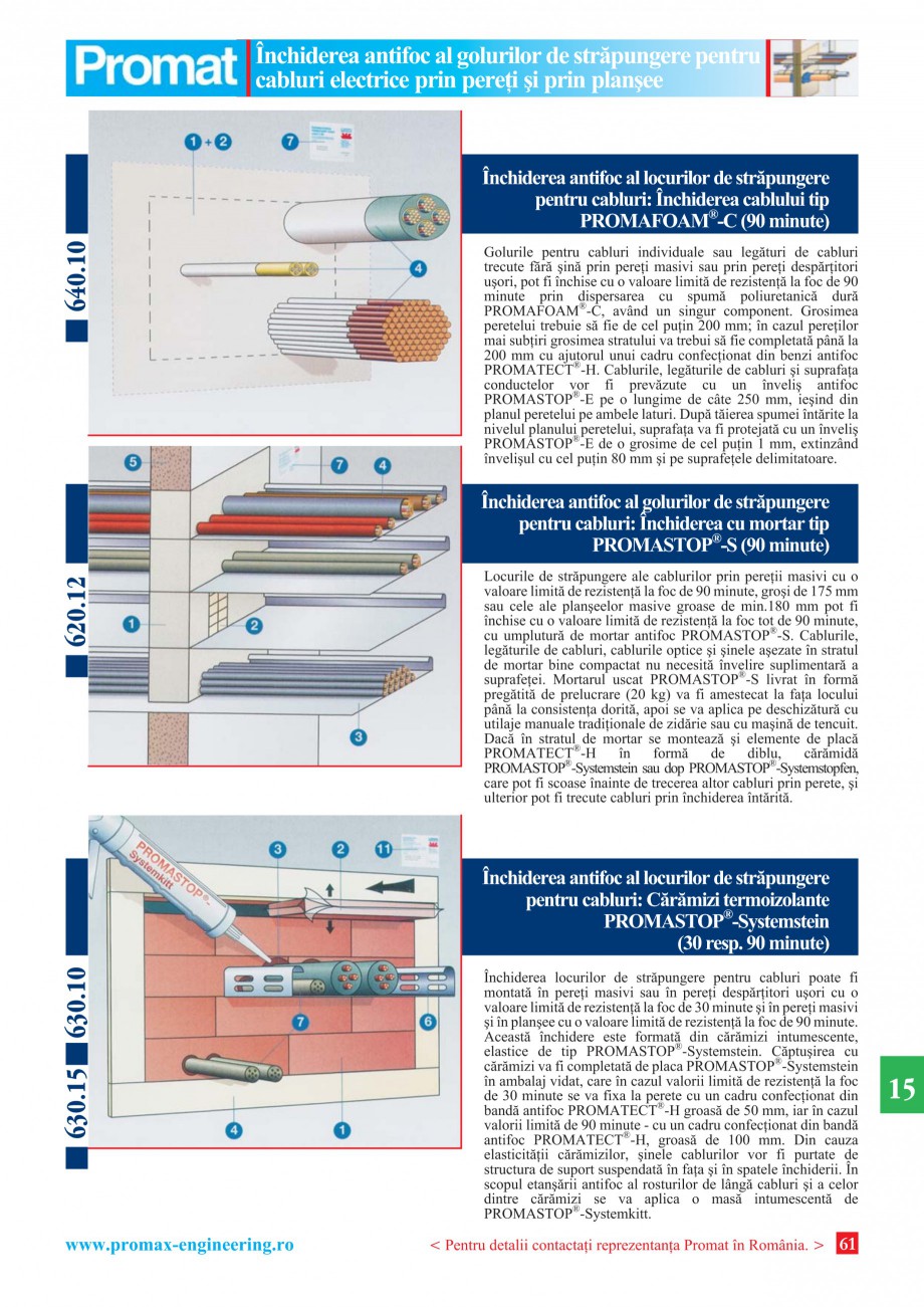 Pagina 61 - Catalog general de produse PROMAT Catalog, brosura Romana onstrucþii compartimentate,...