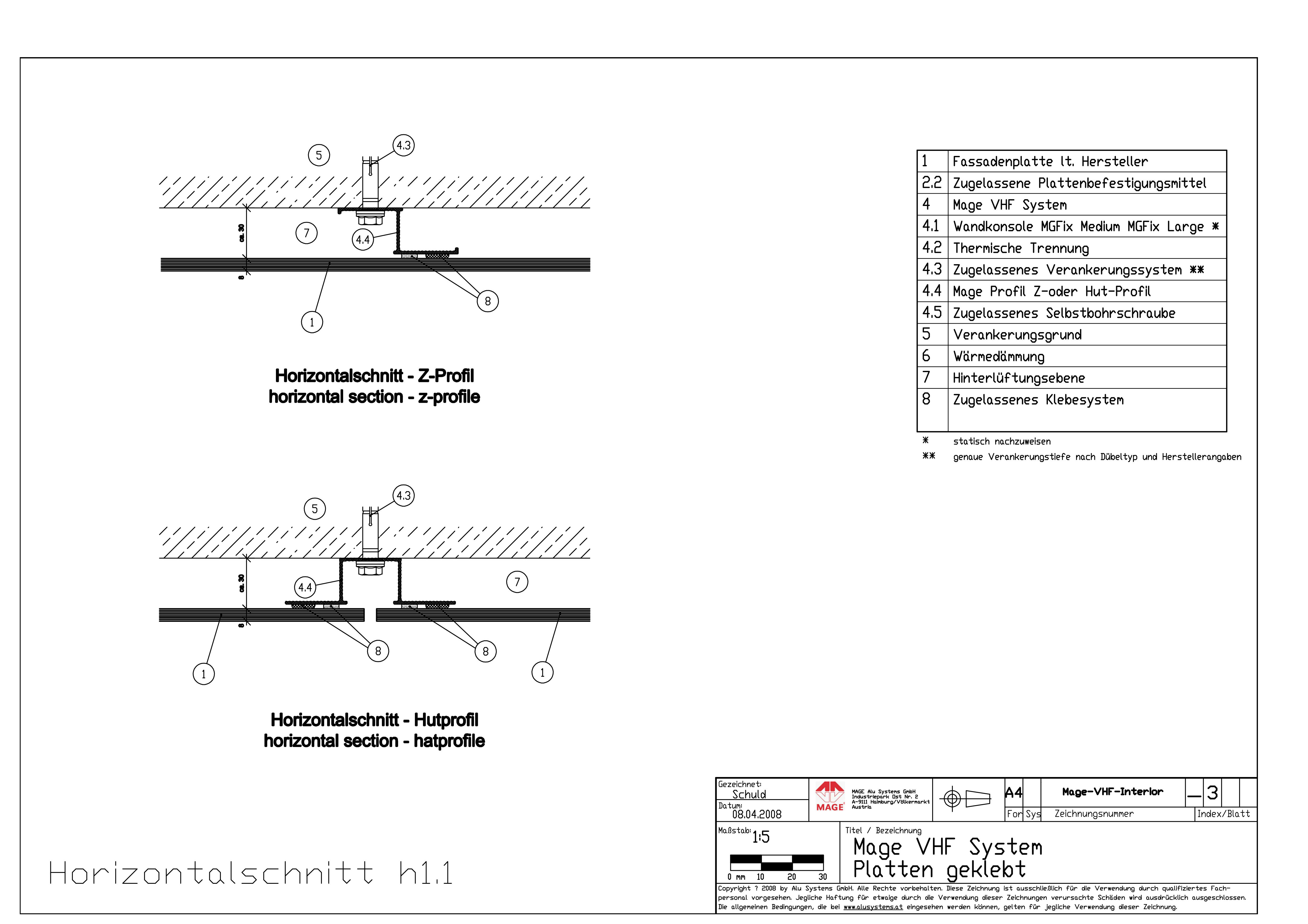 An event aluminum suggest CAD-PDF Sistem prindere pentru interior MAGE Detaliu de montaj