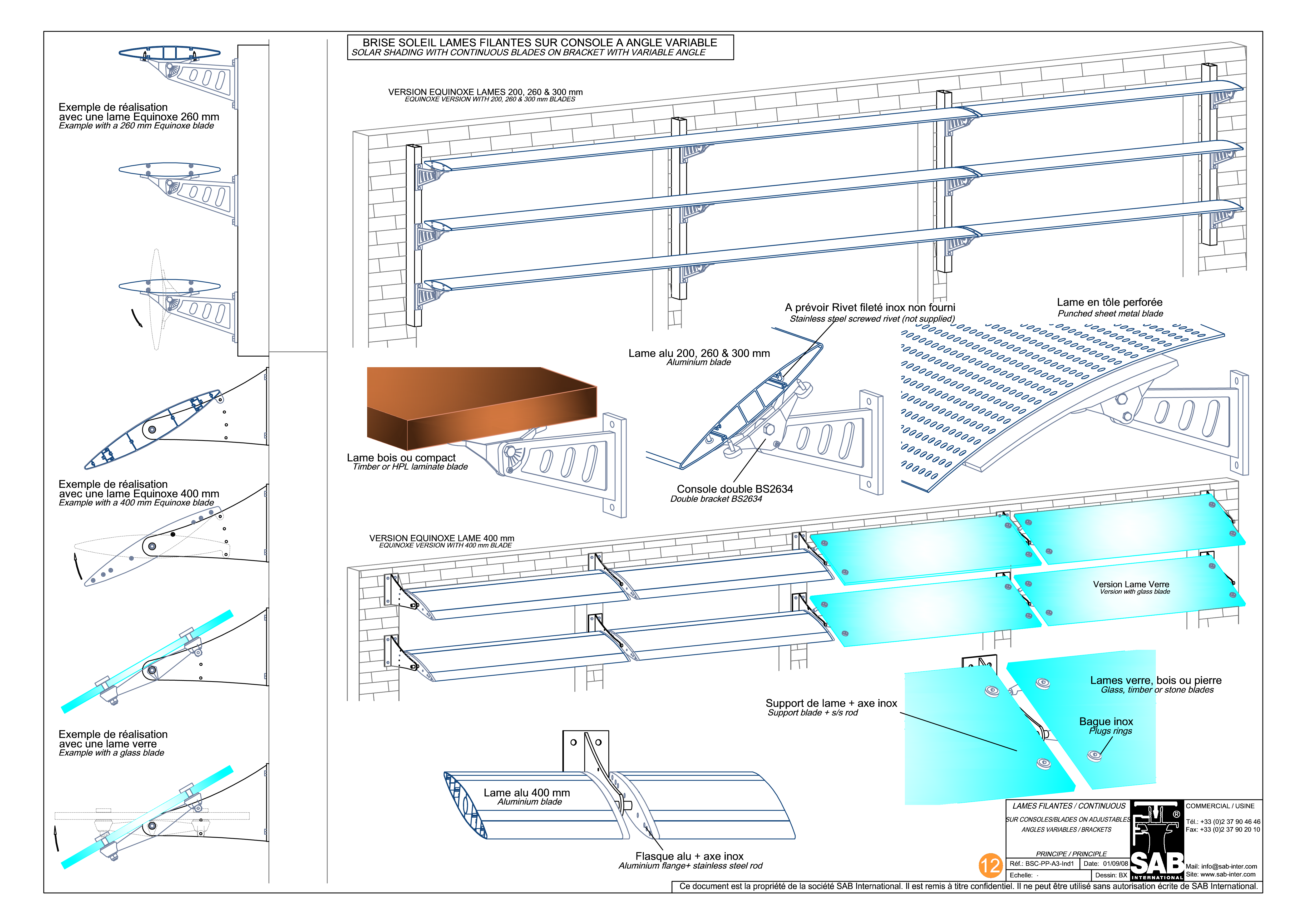 Pagina 2 - CAD-PDF Sisteme de brissoleil-uri SAB Detaliu de produs CONSOLE 