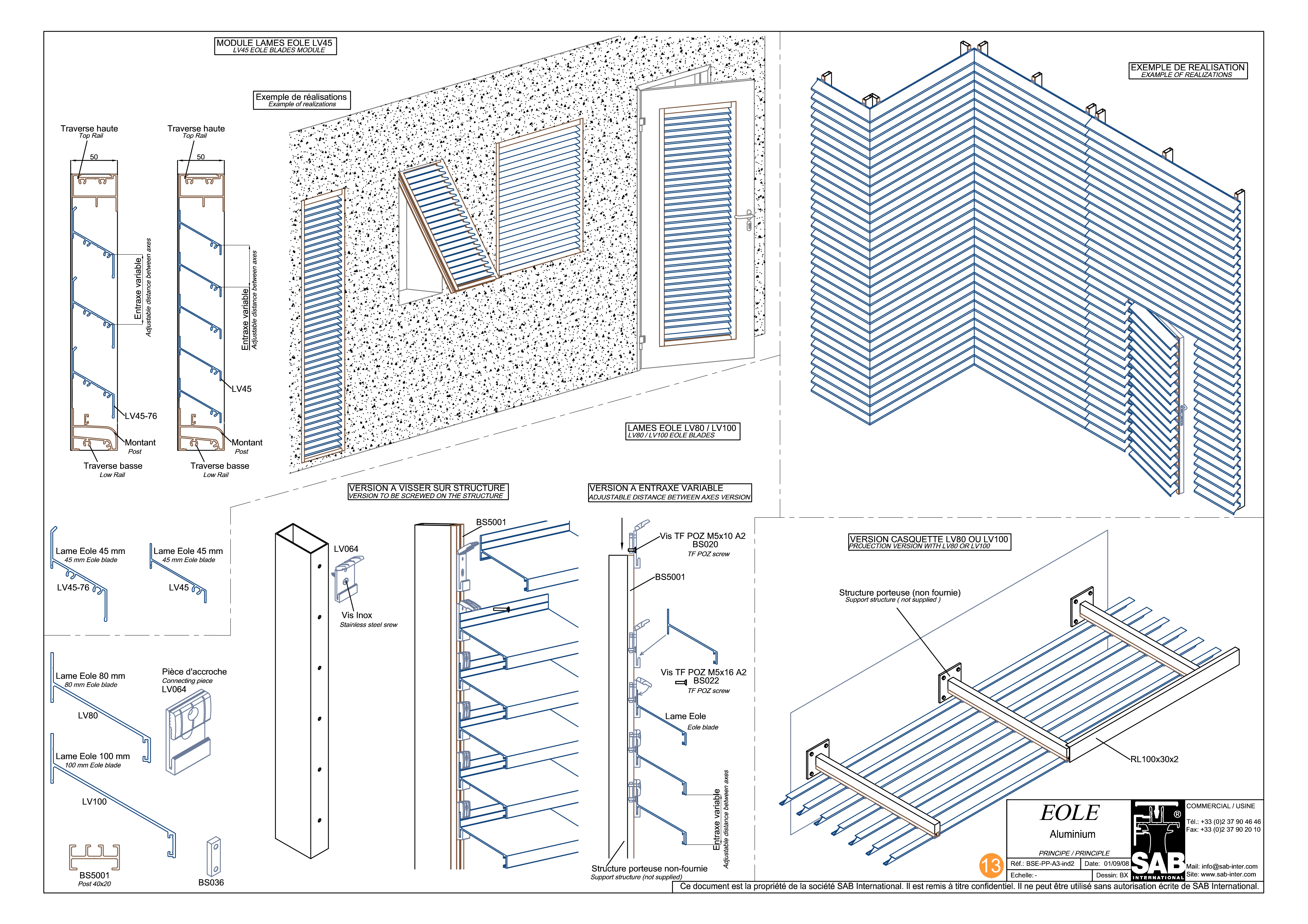 Pagina 2 - CAD-PDF Sisteme de brissoleil-uri SAB Detaliu de produs EOLE 