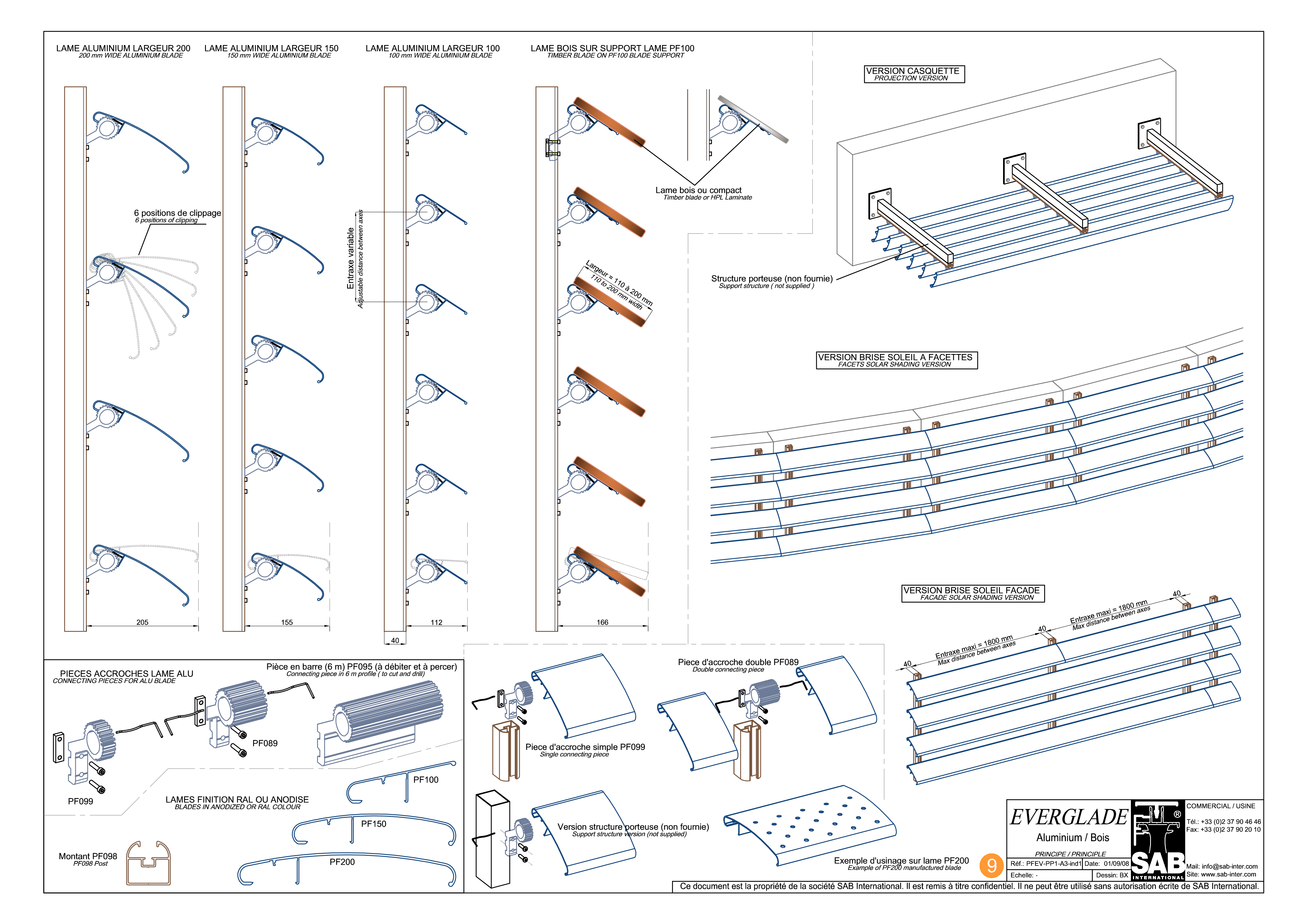 Pagina 1 - CAD-PDF Sisteme de brissoleil-uri din aluminiu si Lemn SAB Detaliu de produs EVERGLADE 