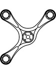 Spider cu 3 brate pentru fatade SADEV CLASSIC - S 3000