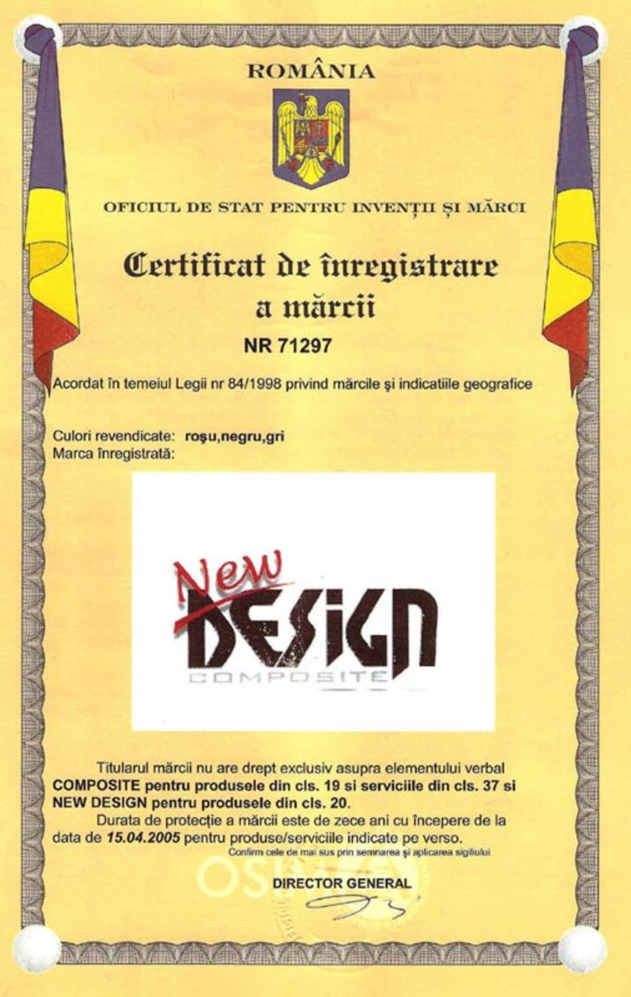 Pagina 1-Certificat marca inregistrata  Certificare produs Romana 
