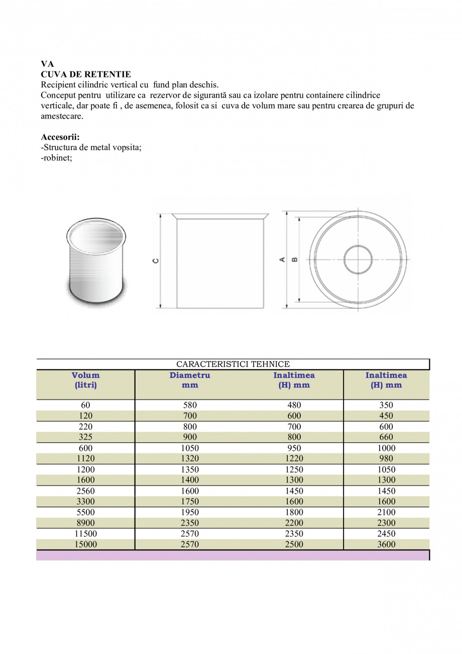 Pagina 4-Rezervoare industriale NEW DESIGN COMPOSITE Specificații tehnice Romana 0

TANK REZERVOR CILINDRIC...
