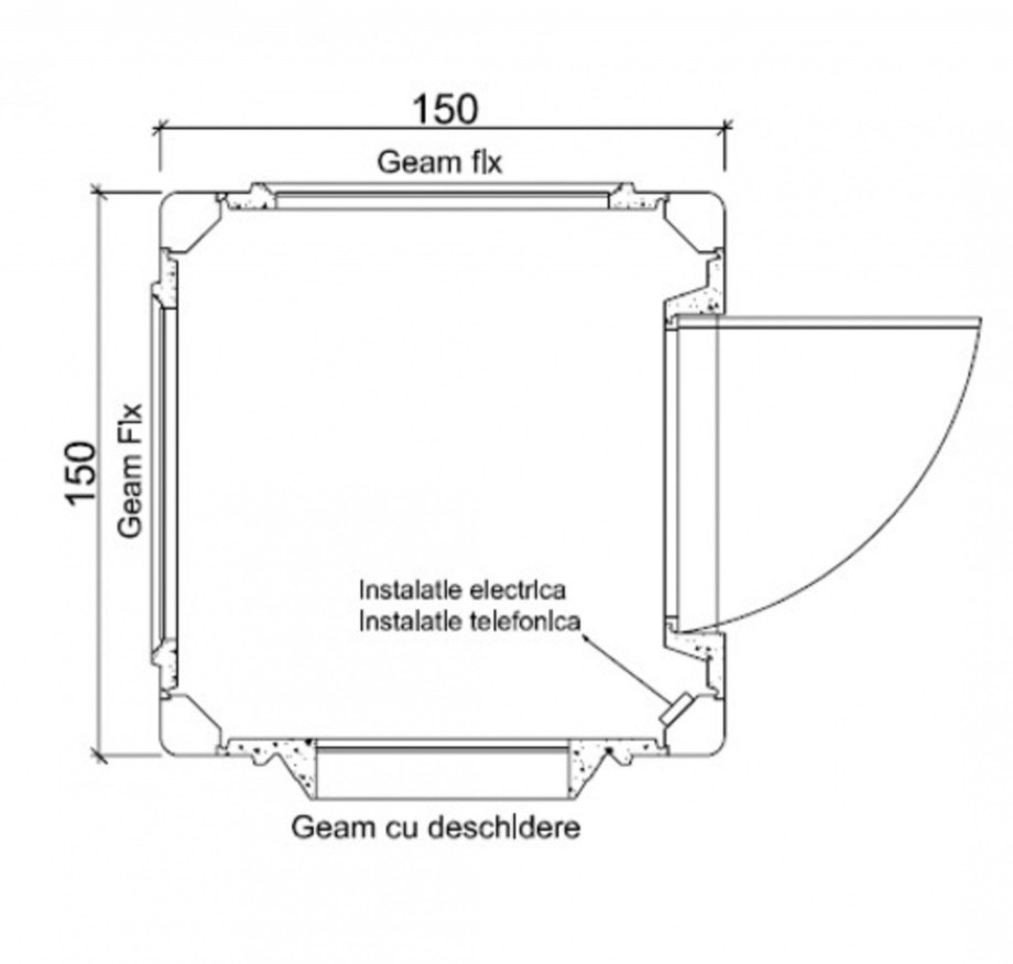 Pagina 1 - Cabine prefabricate NEW DESIGN COMPOSITE 1515 Fisa tehnica Romana 