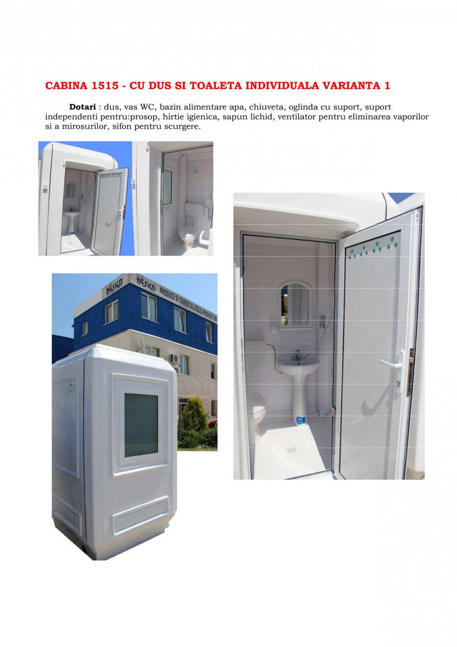 Pagina 3 - Toalete ecologice si cabine prefabricate NEW DESIGN COMPOSITE Catalog, brosura Romana...