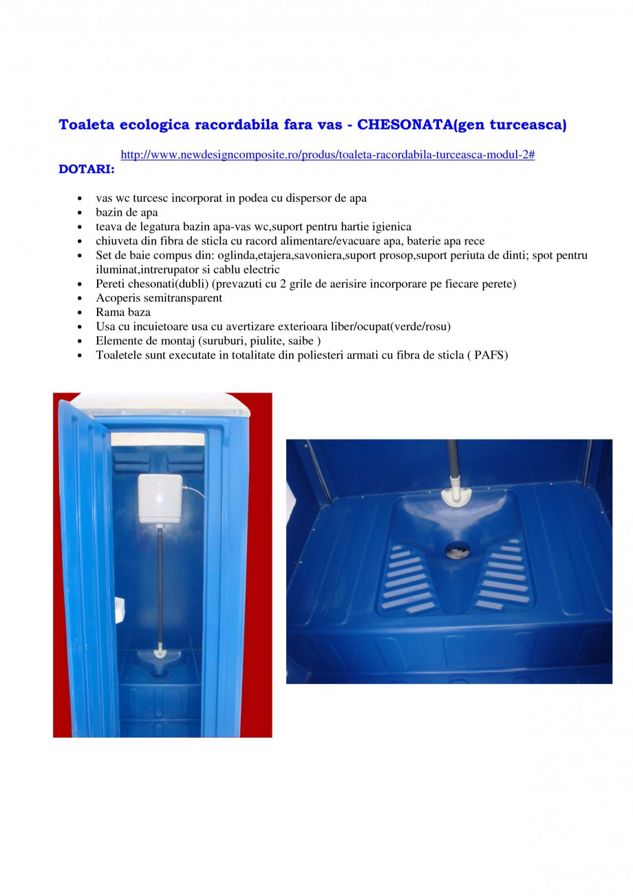 Pagina 10-Toalete ecologice si cabine prefabricate NEW DESIGN COMPOSITE racordabila, chesonata (gen...