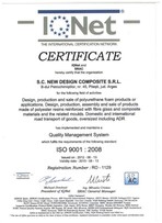 Certificat ISO SRAC-IQNET 9001-2008 NEW DESIGN COMPOSITE