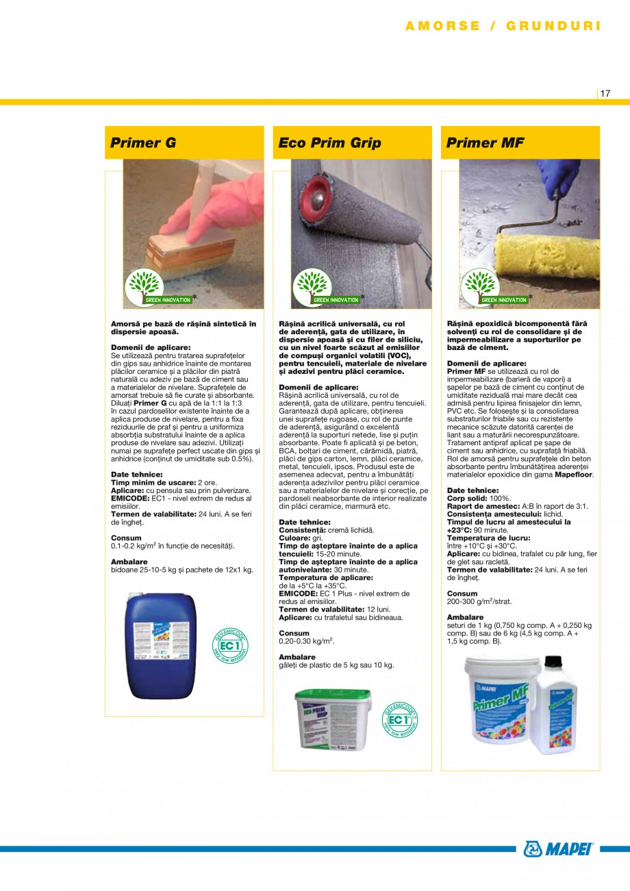 Pagina 17-Produse pentru montarea placilor ceramice si din piatra naturala MAPEI Catalog, brosura Romana s
al ...