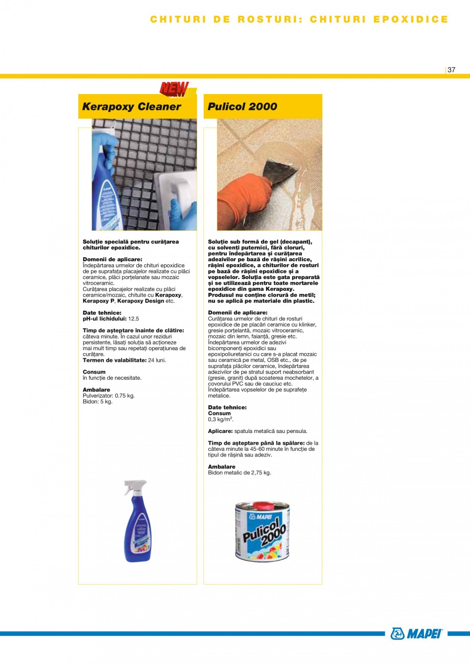 Pagina 38 - Produse pentru montarea placilor ceramice si din piatra naturala MAPEI Catalog, brosura ...