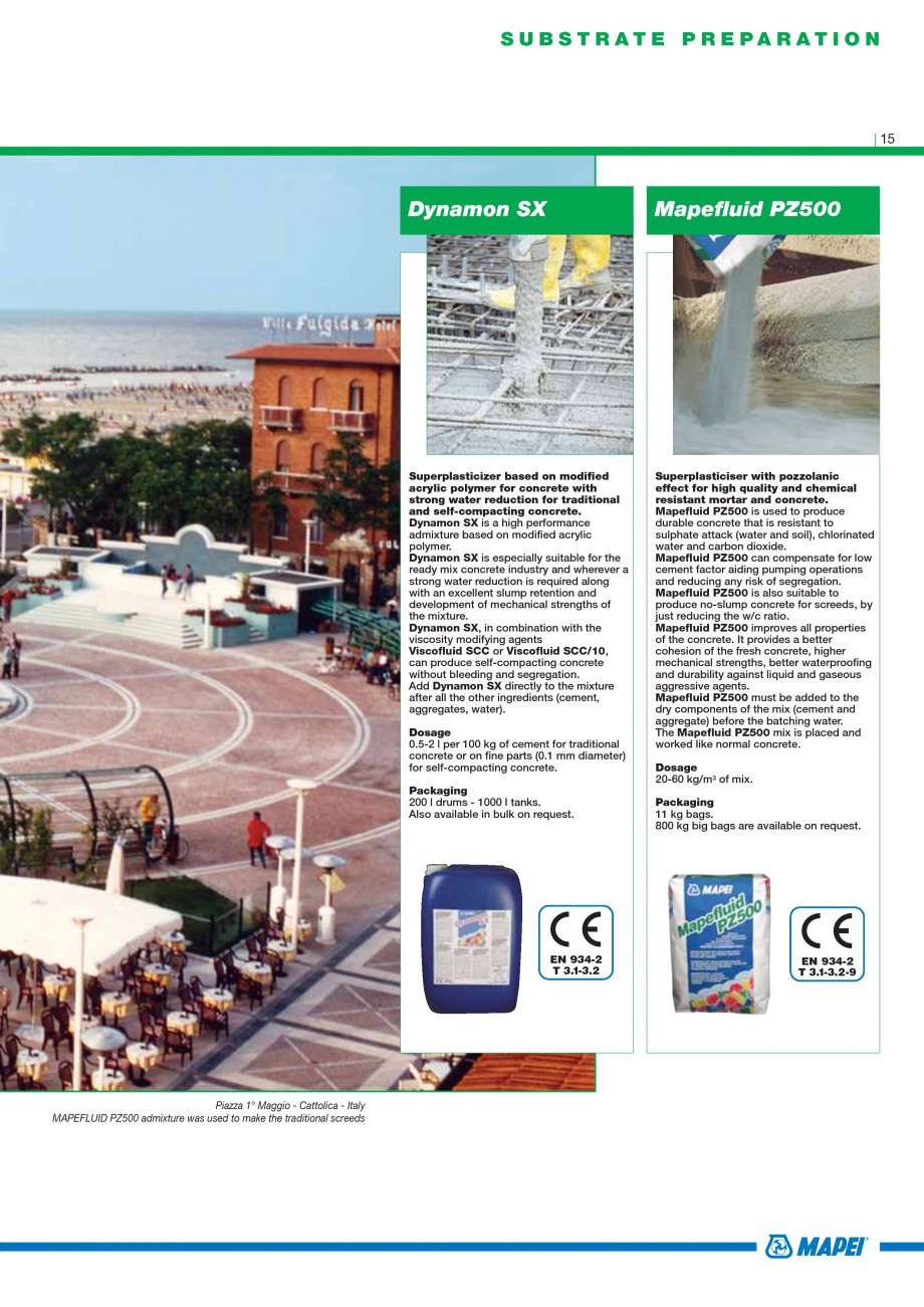 Pagina 17-Mortare, materiale speciale MAPEI Catalog, brosura Engleza  dB. Thermal resistance (R): 0.13 m2 K/W....