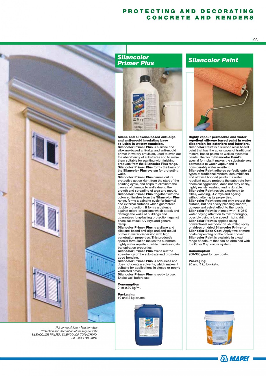 Pagina 95-Mortare, materiale speciale MAPEI Catalog, brosura Engleza ging 20 kg drums.

Alkali-resistant...