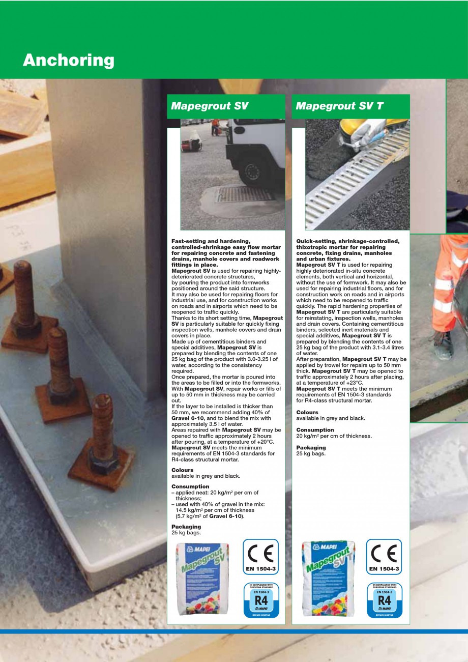 Pagina 106-Mortare, materiale speciale MAPEI Catalog, brosura Engleza engthening reinforced concrete structural...