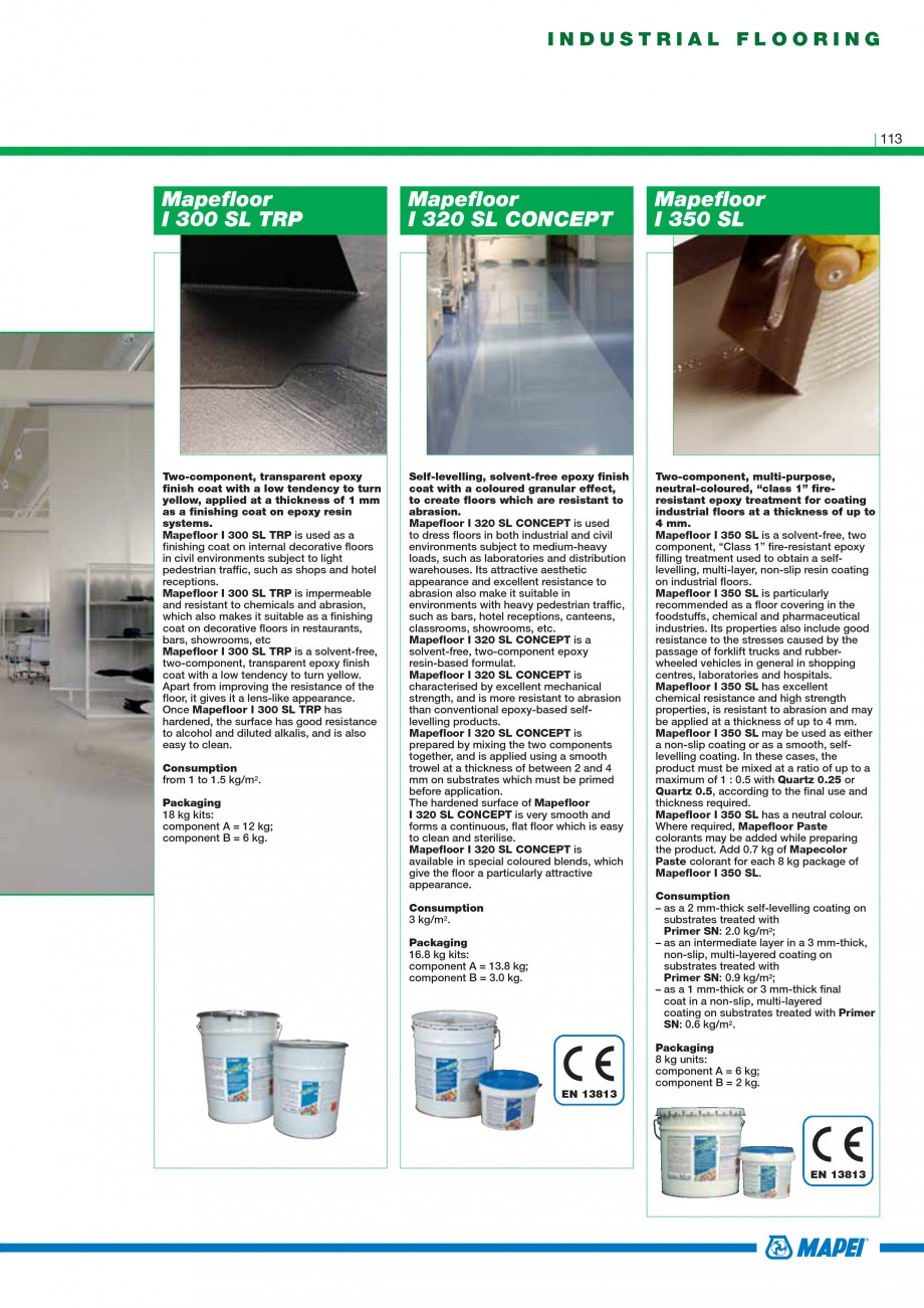 Pagina 115-Mortare, materiale speciale MAPEI Catalog, brosura Engleza 48.5 cm rolls (380 g/m2); – MapeWrap C ...