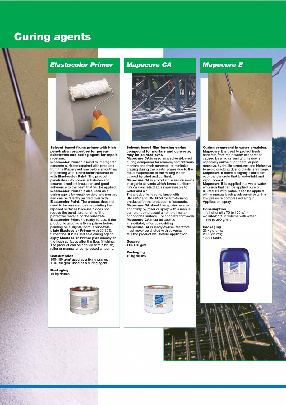 Pagina 142-Mortare, materiale speciale MAPEI Catalog, brosura Engleza s -20°C. Once it has set, it bonds...