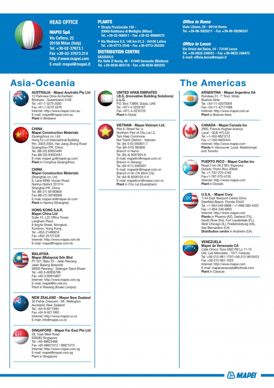 Pagina 149-Mortare, materiale speciale MAPEI Catalog, brosura Engleza eight of Quartz 0.25 or Quartz 0.5. In...