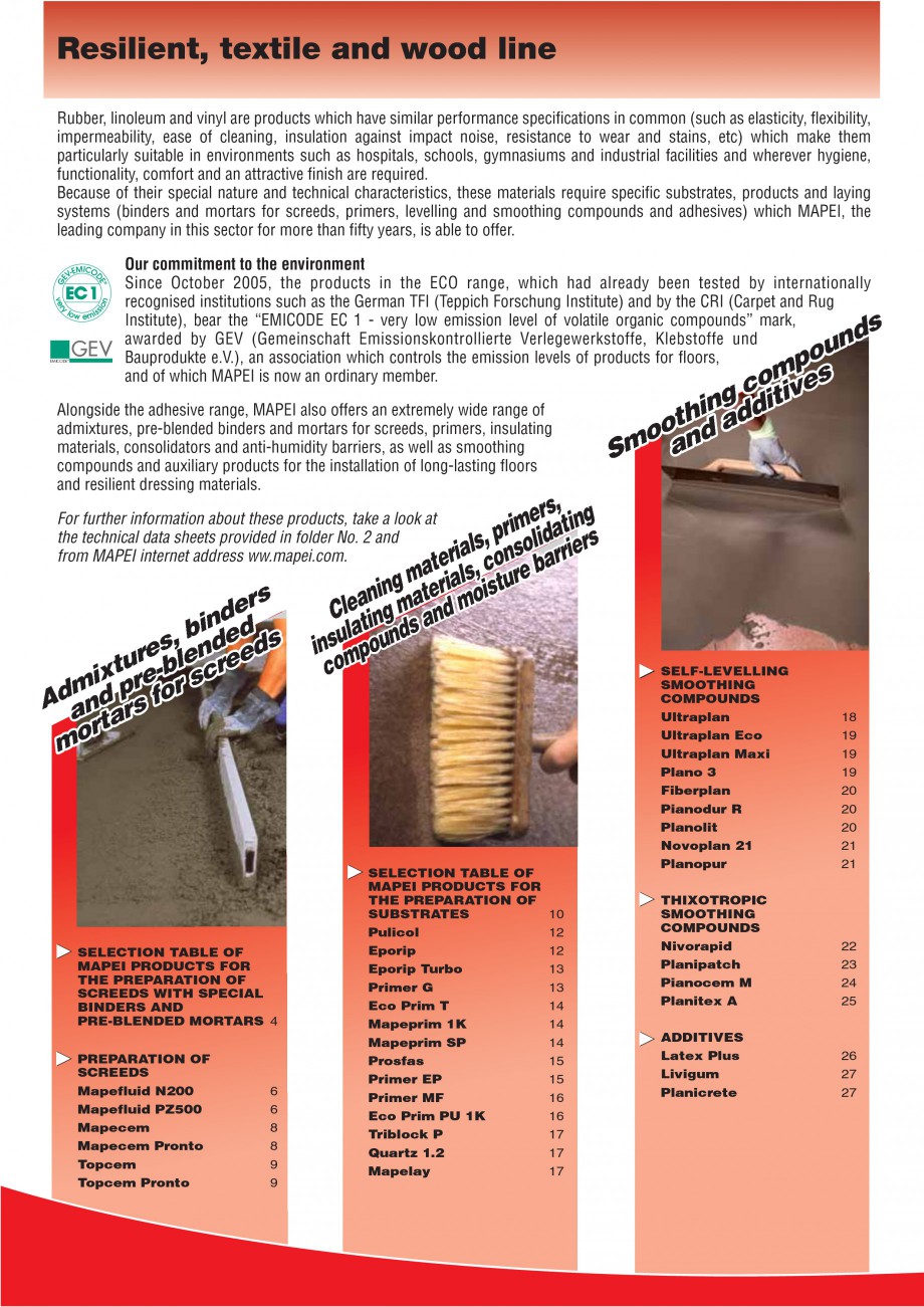 Pagina 2-Produse pentru montarea imbracamintilor vinilice, textile si cauciuc pentru pereti si pardoseli...