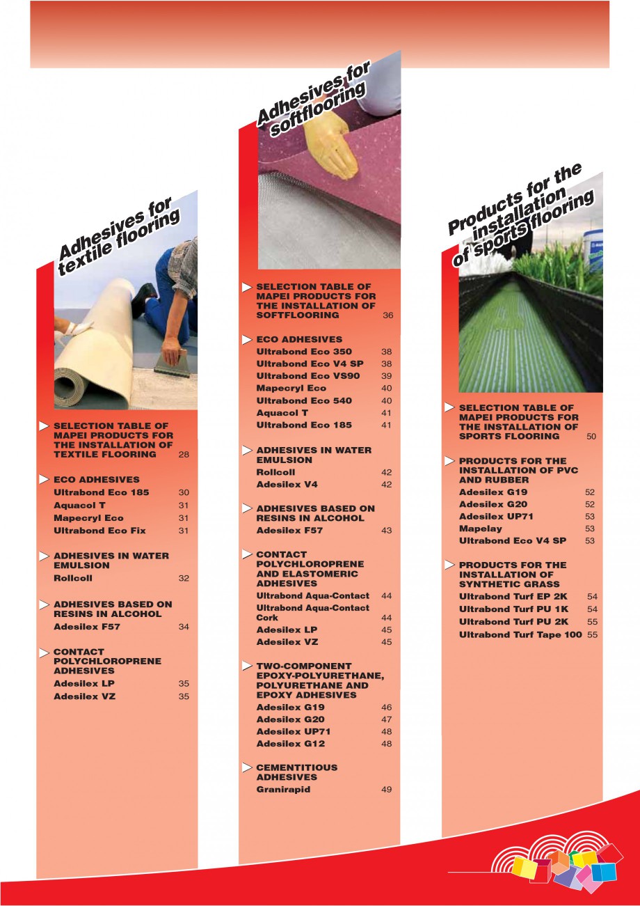 Pagina 3-Produse pentru montarea imbracamintilor vinilice, textile si cauciuc pentru pereti si pardoseli...