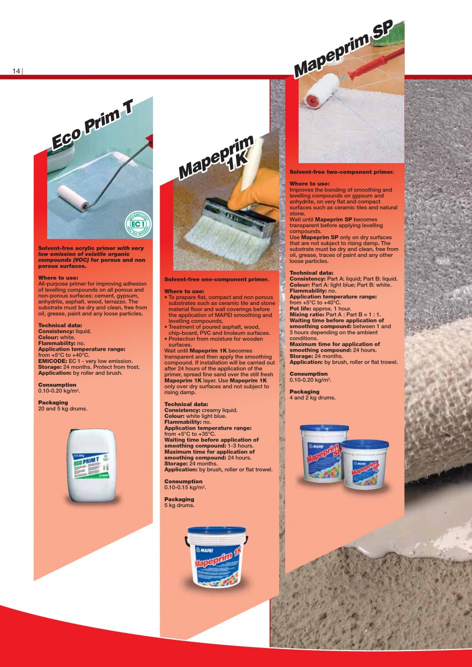 Pagina 16-Produse pentru montarea imbracamintilor vinilice, textile si cauciuc pentru pereti si pardoseli...