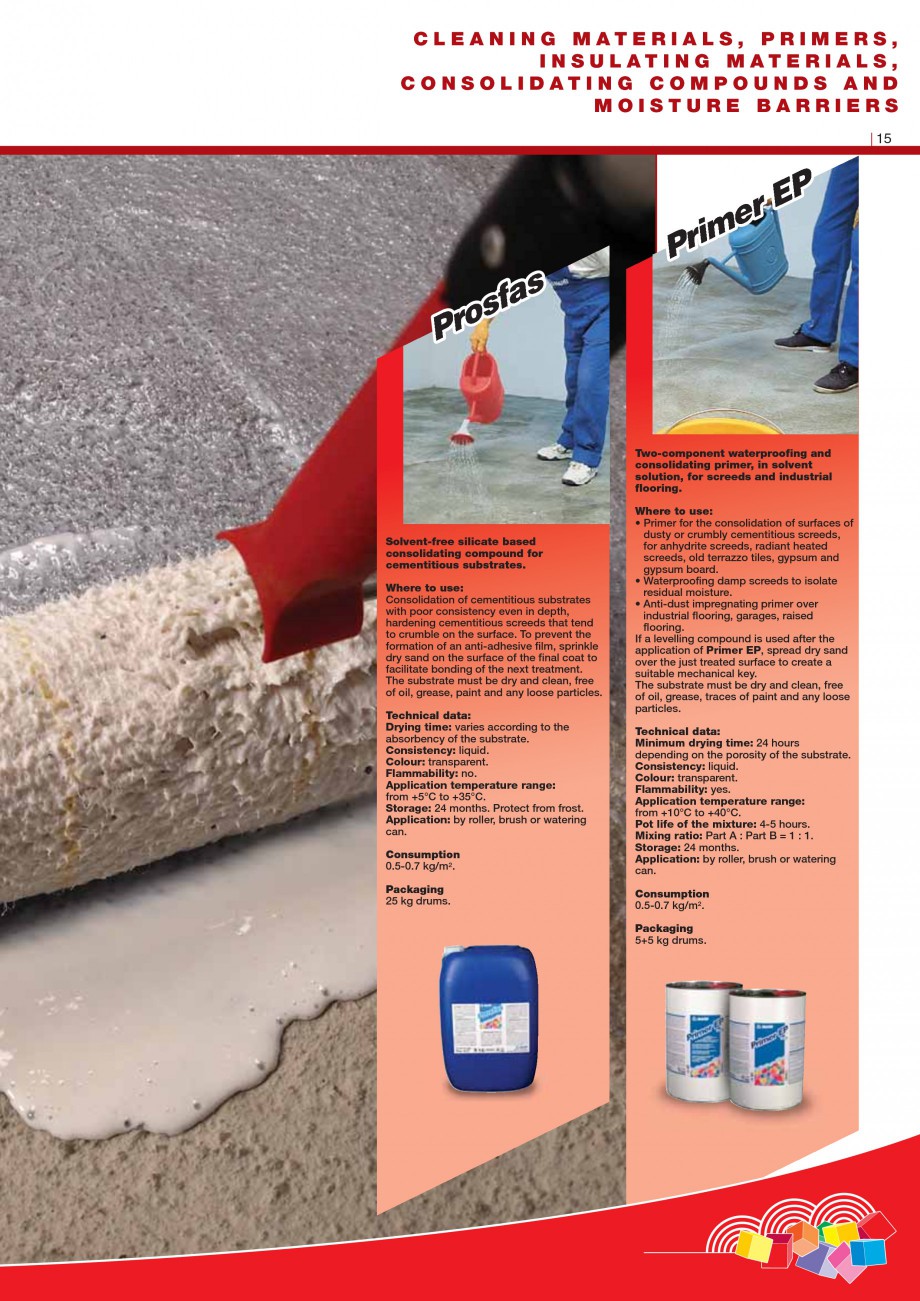 Pagina 17-Produse pentru montarea imbracamintilor vinilice, textile si cauciuc pentru pereti si pardoseli...