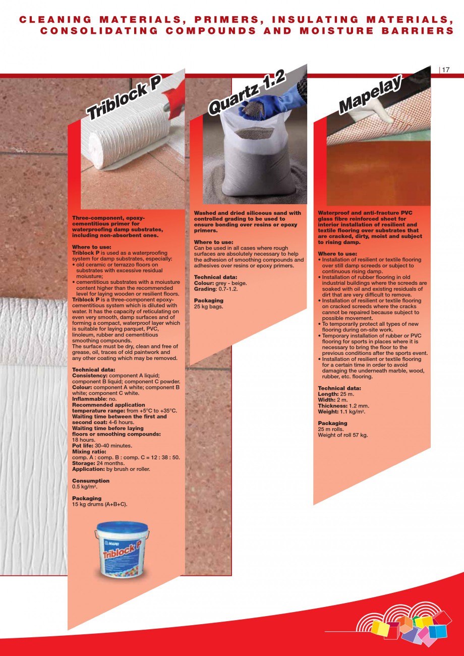 Pagina 19-Produse pentru montarea imbracamintilor vinilice, textile si cauciuc pentru pereti si pardoseli...