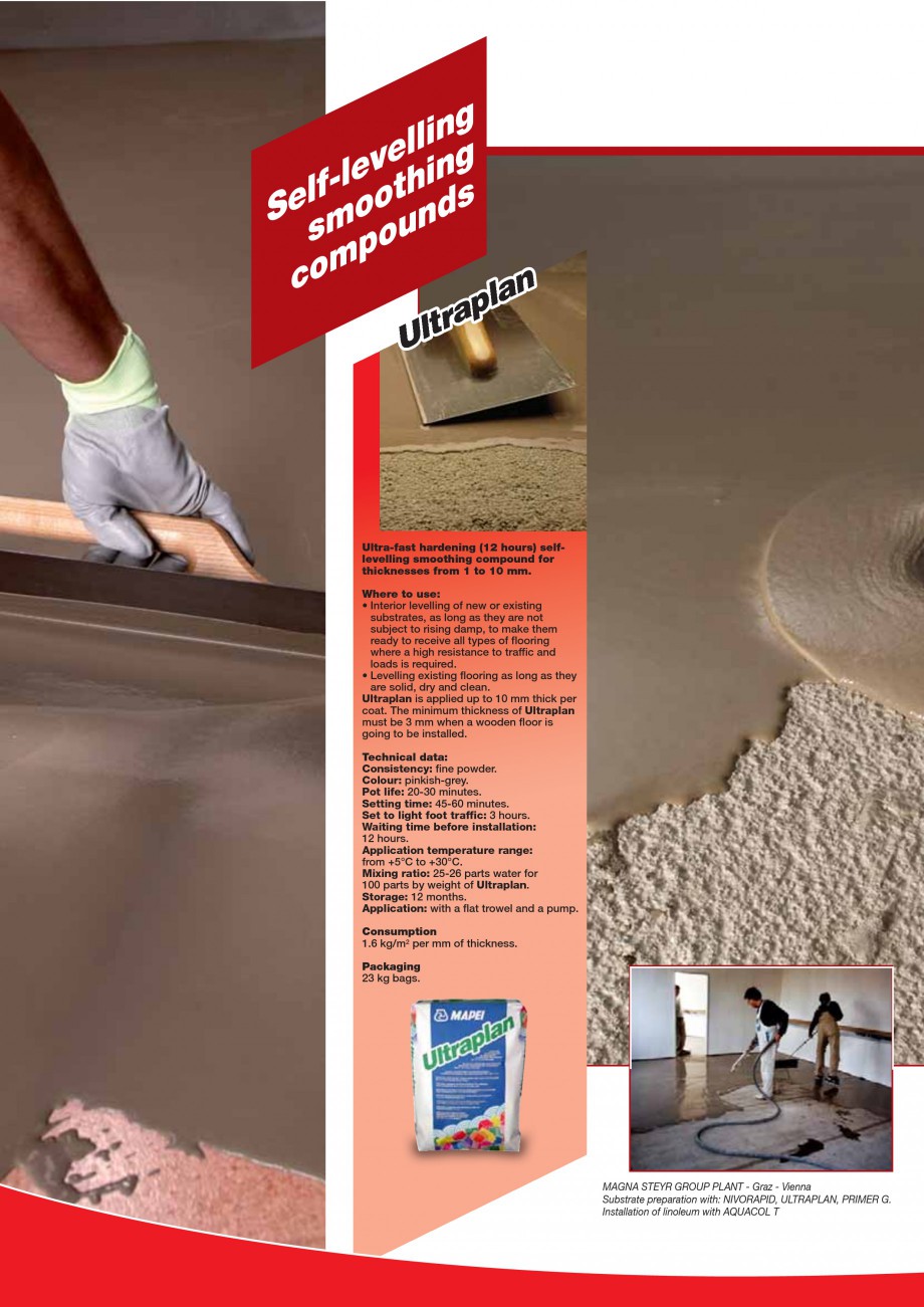 Pagina 20-Produse pentru montarea imbracamintilor vinilice, textile si cauciuc pentru pereti si pardoseli...