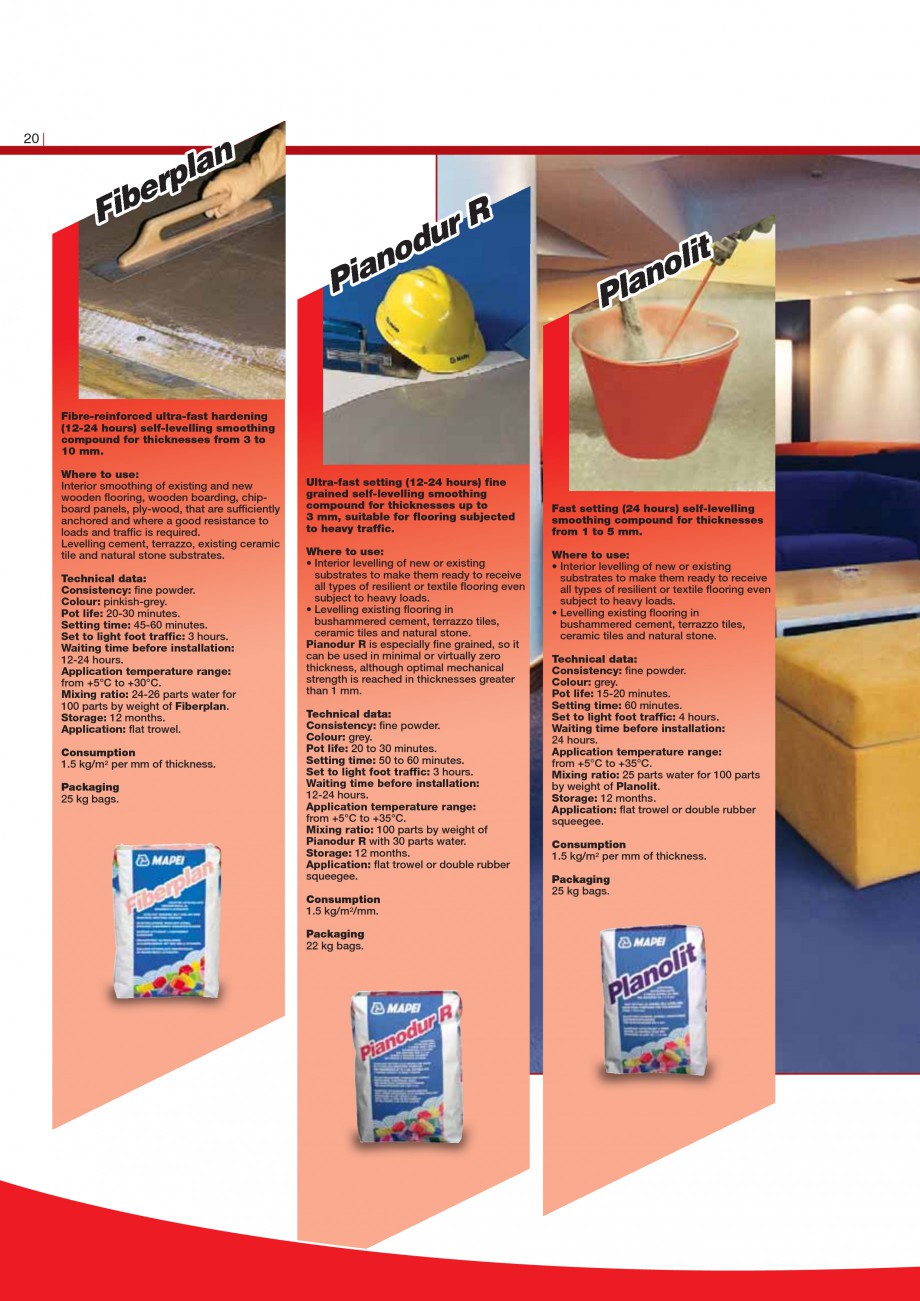 Pagina 22-Produse pentru montarea imbracamintilor vinilice, textile si cauciuc pentru pereti si pardoseli...