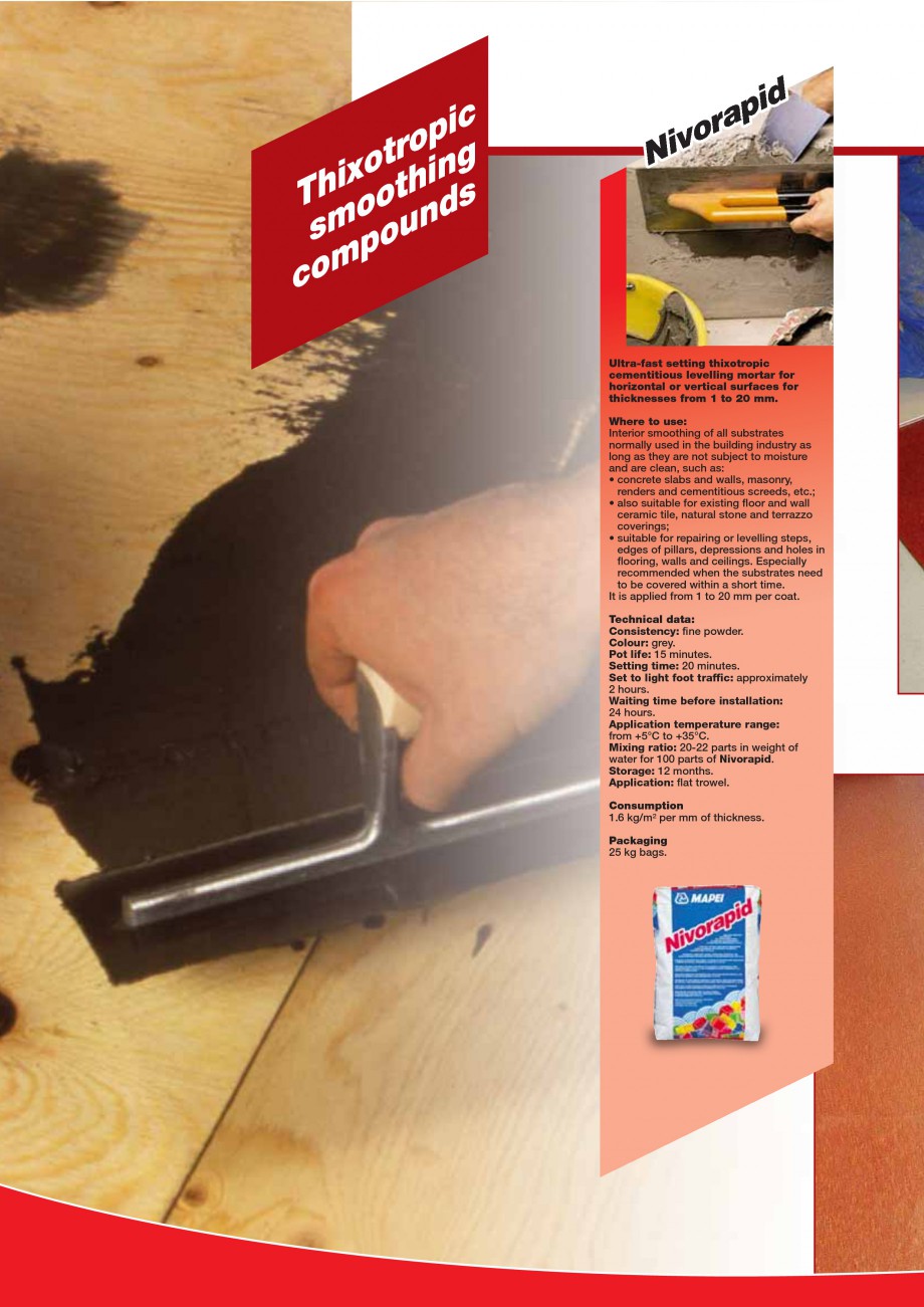 Pagina 24-Produse pentru montarea imbracamintilor vinilice, textile si cauciuc pentru pereti si pardoseli...