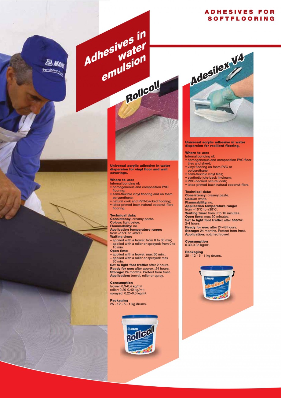 Pagina 44-Produse pentru montarea imbracamintilor vinilice, textile si cauciuc pentru pereti si pardoseli...