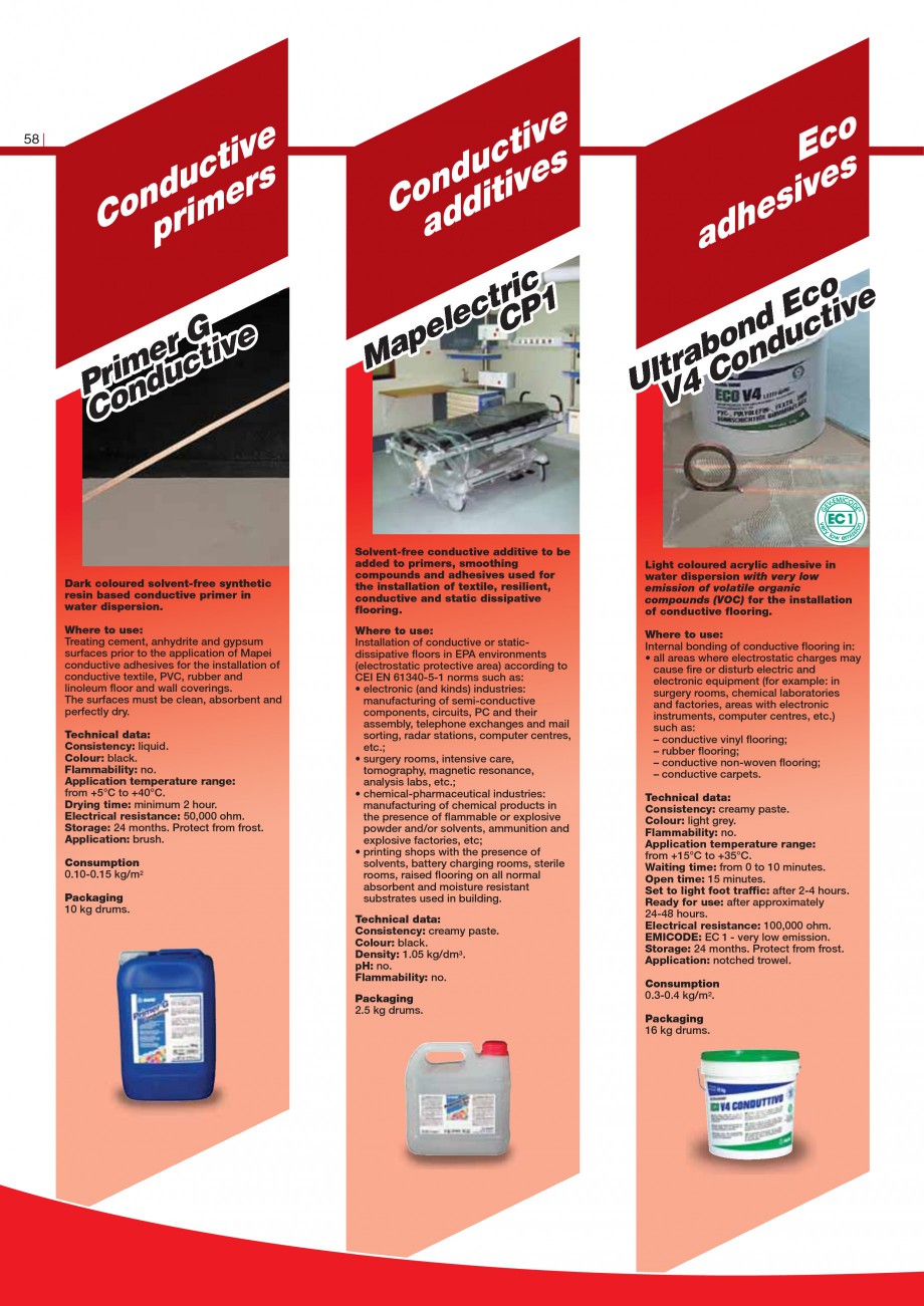 Pagina 60-Produse pentru montarea imbracamintilor vinilice, textile si cauciuc pentru pereti si pardoseli...