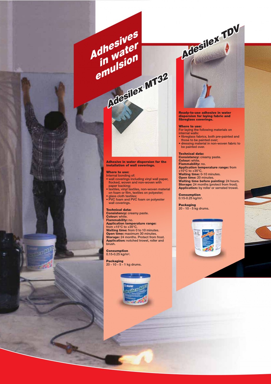 Pagina 66-Produse pentru montarea imbracamintilor vinilice, textile si cauciuc pentru pereti si pardoseli...