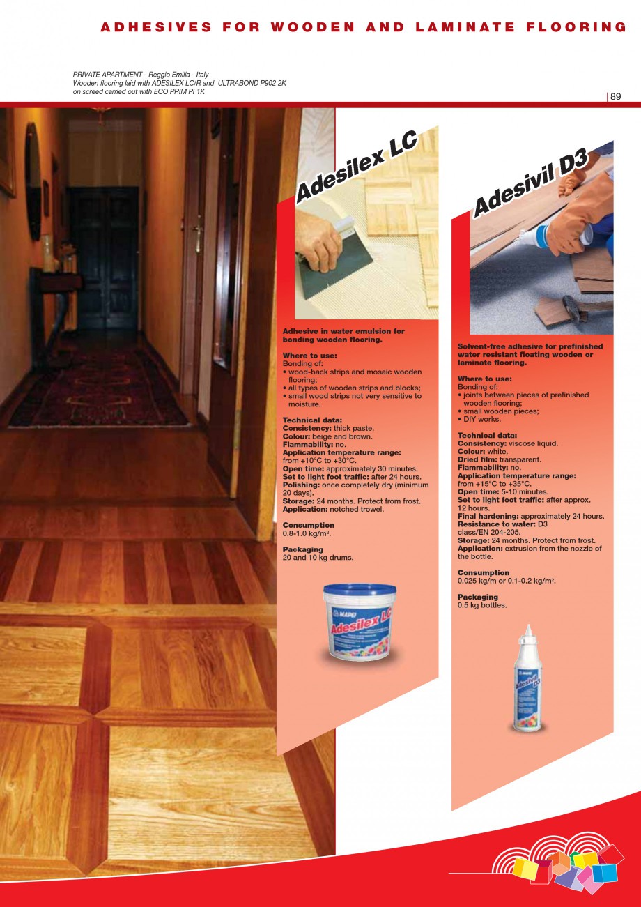 Pagina 91-Produse pentru montarea imbracamintilor vinilice, textile si cauciuc pentru pereti si pardoseli...