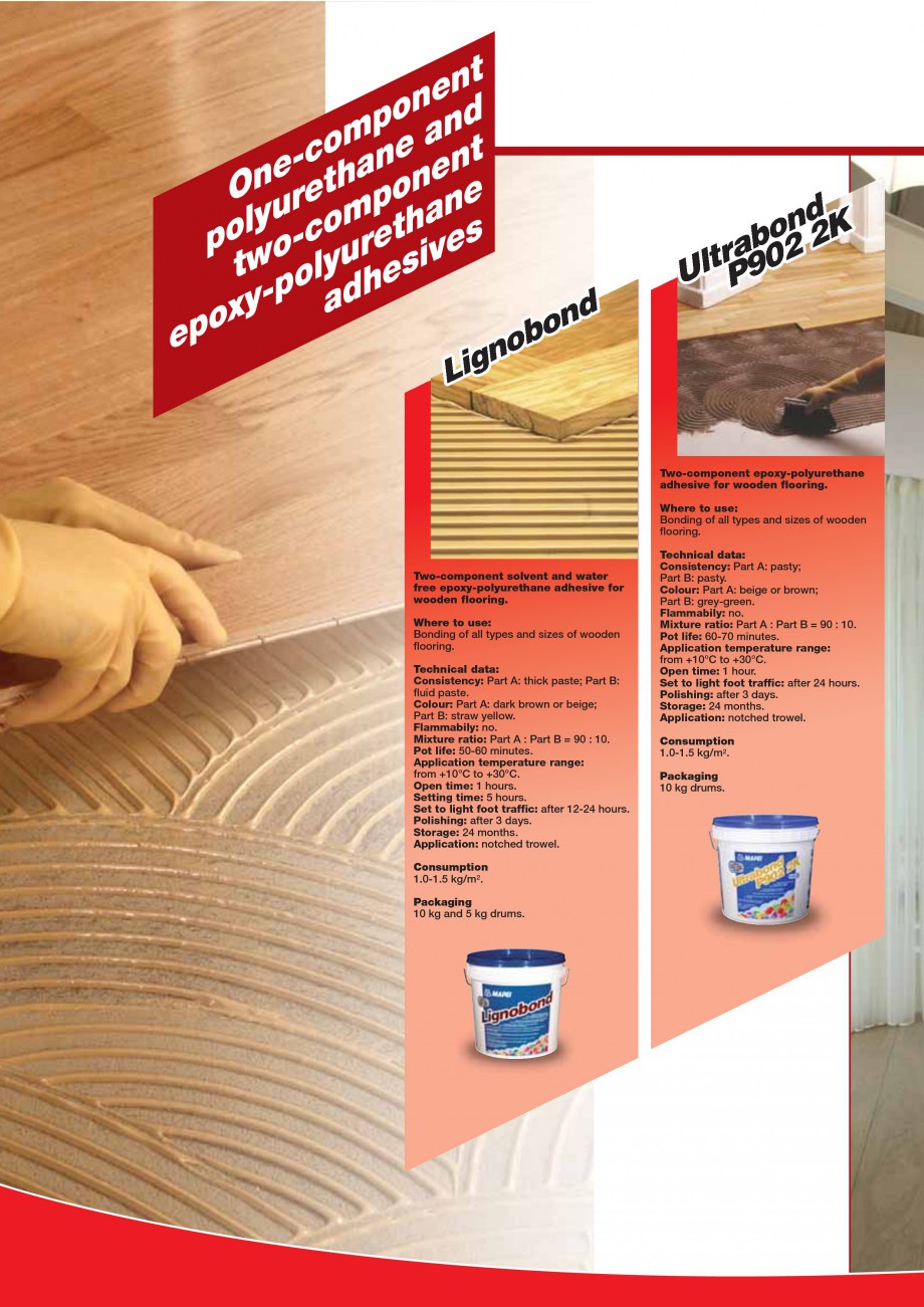 Pagina 94-Produse pentru montarea imbracamintilor vinilice, textile si cauciuc pentru pereti si pardoseli...