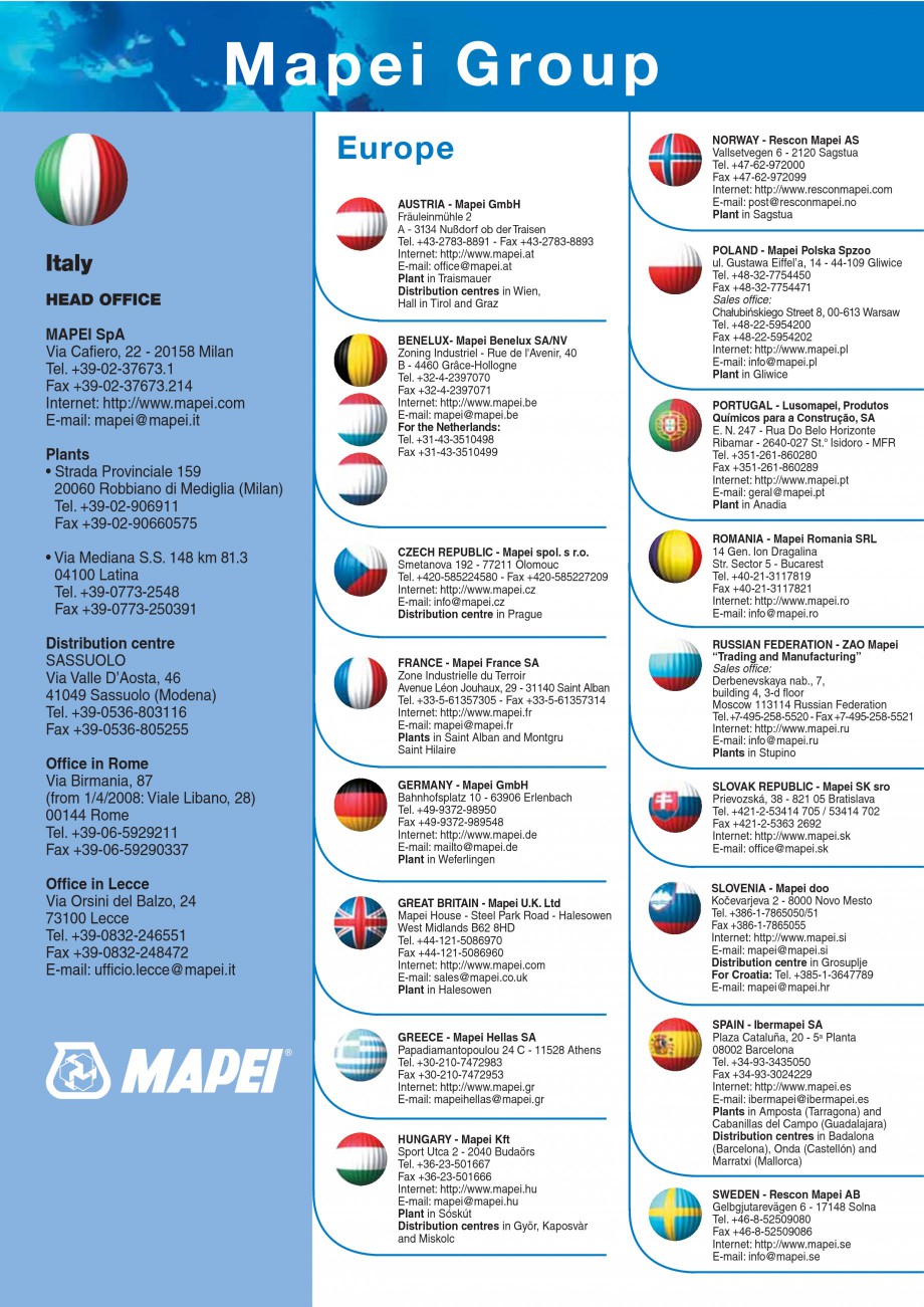 Pagina 104-Produse pentru montarea imbracamintilor vinilice, textile si cauciuc pentru pereti si pardoseli...