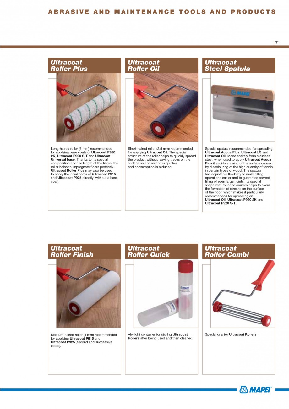 Pagina 73-Materiale montaj, finisare si intretinere parchet 2011 MAPEI Catalog, brosura Engleza ur: beige....