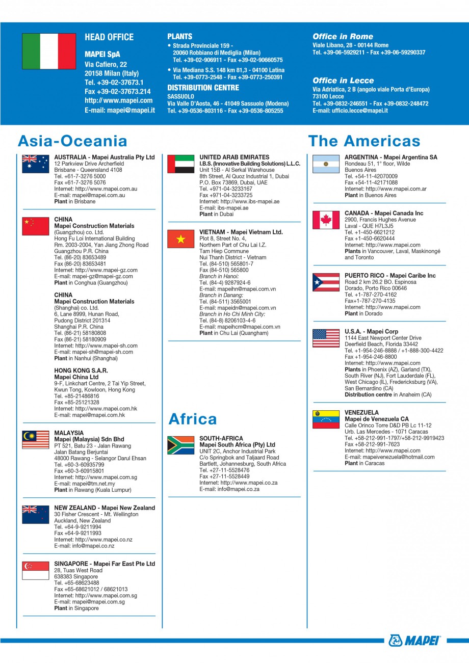 Pagina 81-Materiale montaj, finisare si intretinere parchet 2011 MAPEI Catalog, brosura Engleza 

Solvent-free...