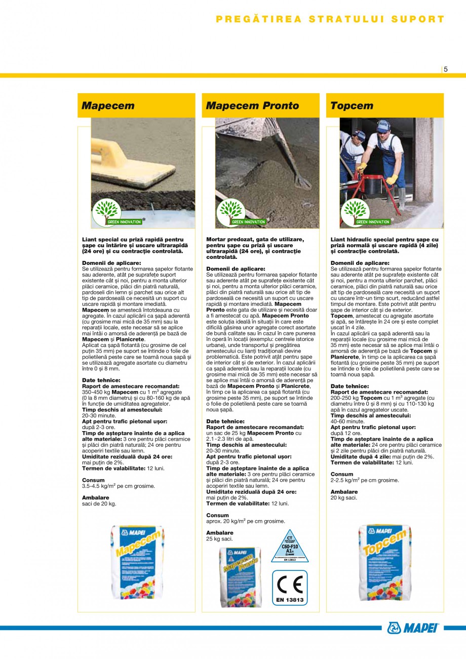 Pagina 7-Produse pentru montarea placilor ceramice si a placilor din piatra naturala MAPEI ADESILEX P9,...