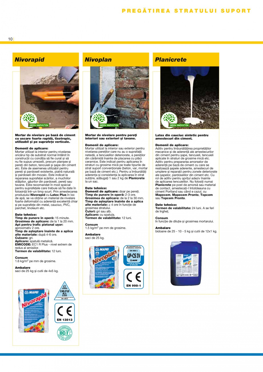 Pagina 12-Produse pentru montarea placilor ceramice si a placilor din piatra naturala MAPEI ADESILEX P9,...