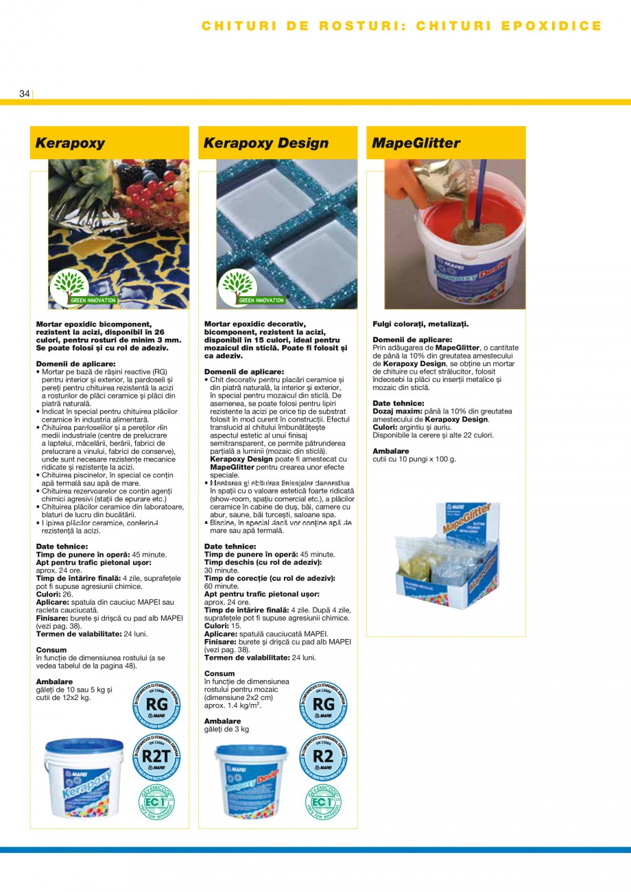 Pagina 36-Produse pentru montarea placilor ceramice si a placilor din piatra naturala MAPEI ADESILEX P9,...