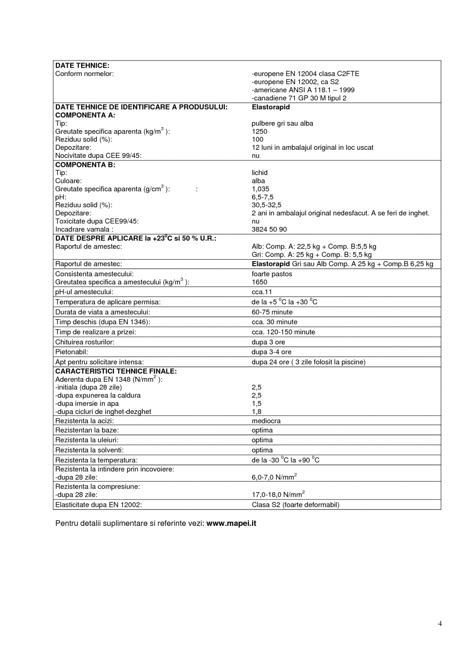 Pagina 4-Adeziv bicomponent pe baza de ciment, pentru placi ceramice si placi din roci naturale MAPEI...