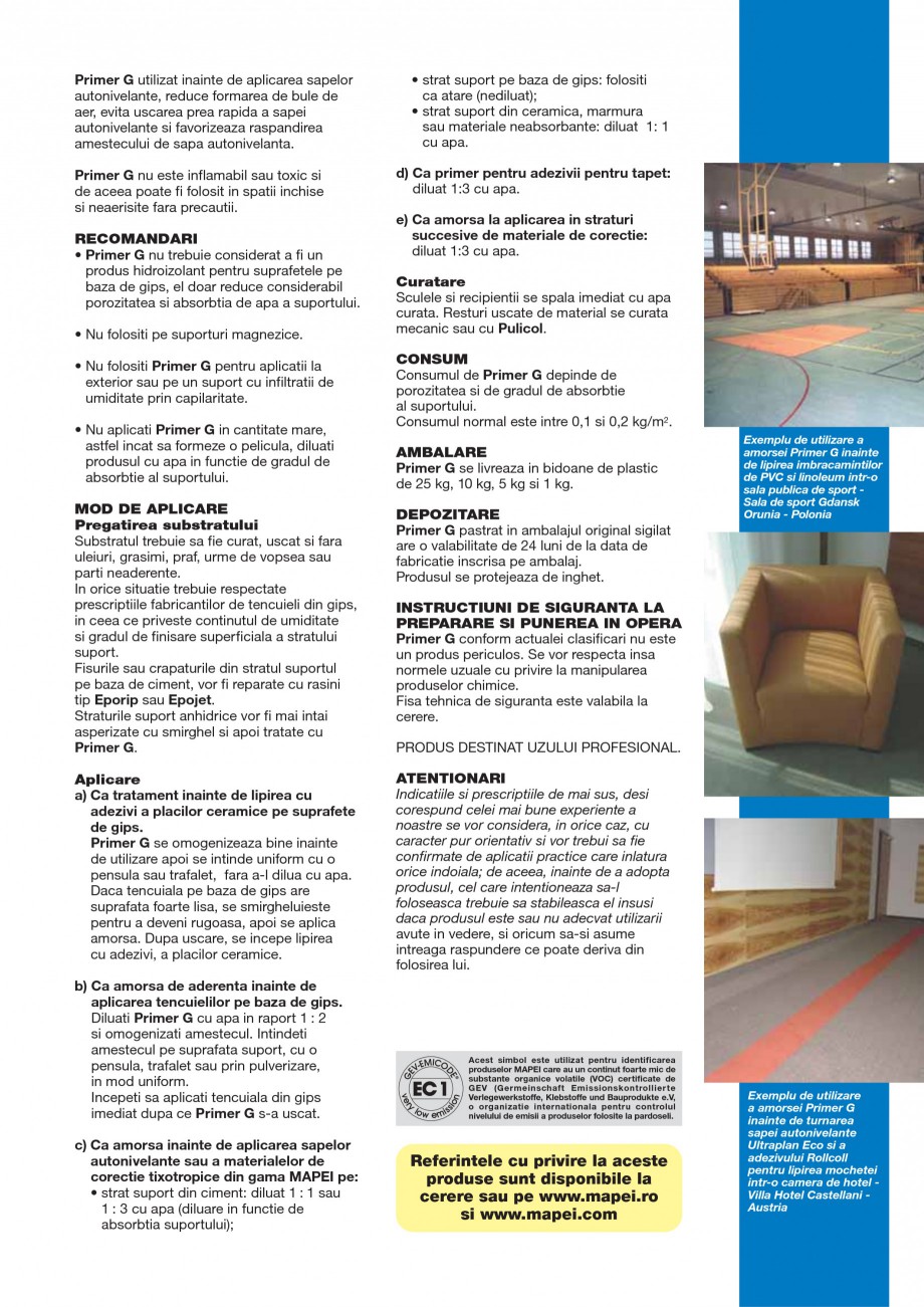 Pagina 3-Amorsa pe baza de rasini sintetice in dispersie apoasa cu un continut foarte mic de substante...