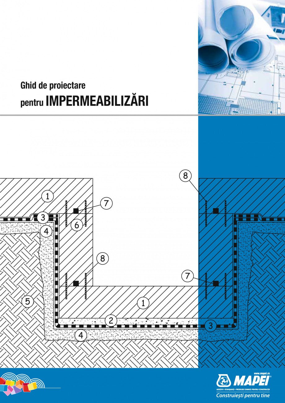 Pagina 1-Ghid proiectare impermeabilizari solutii  MAPEI Catalog, brosura Romana Ghid de proiectare
pentru...