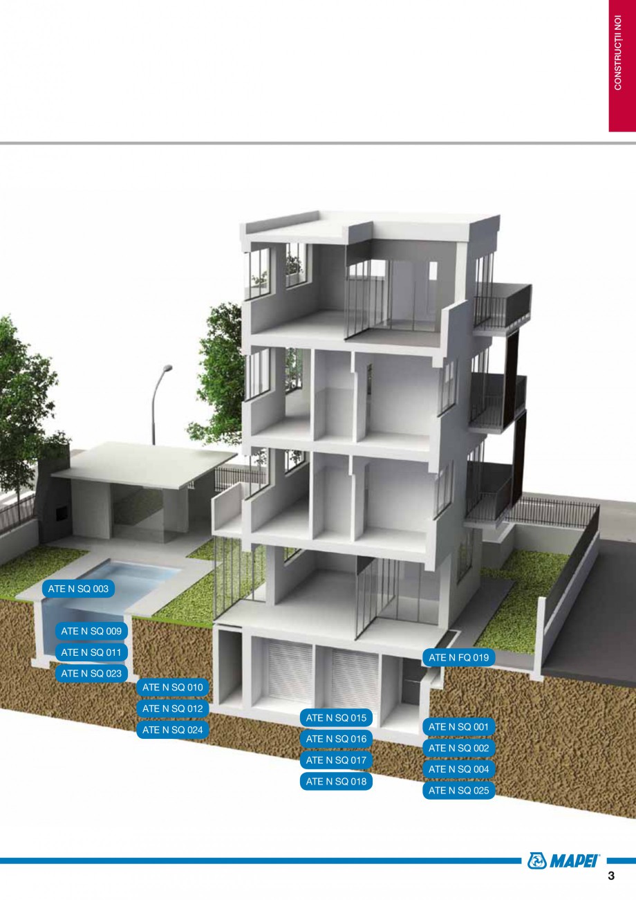 Pagina 5-Ghid proiectare impermeabilizari solutii  MAPEI Catalog, brosura Romana i a pereților adiacenți...