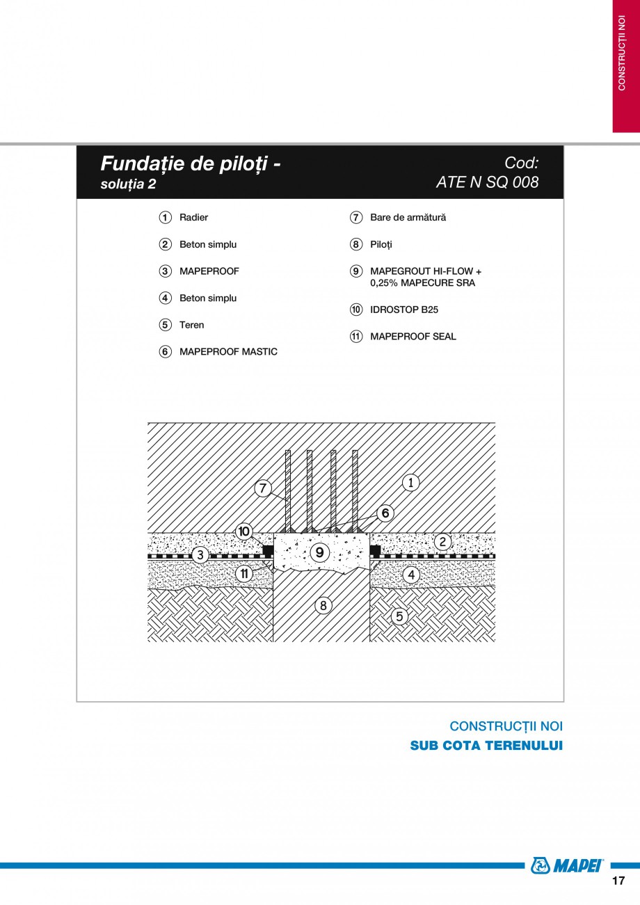 Pagina 19-Ghid proiectare impermeabilizari solutii  MAPEI Catalog, brosura Romana  de
ciment)
9 	 ULTRACOLOR ...