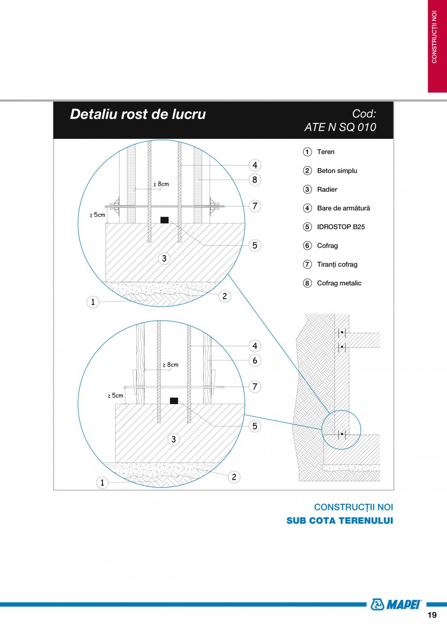 Pagina 21-Ghid proiectare impermeabilizari solutii  MAPEI Catalog, brosura Romana 4 	MAPELASTIC
5 	 MAPENET...