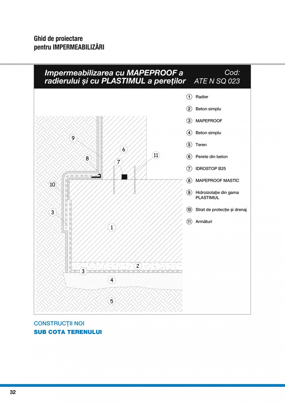 Pagina 34 - Ghid proiectare impermeabilizari solutii  MAPEI Catalog, brosura Romana 