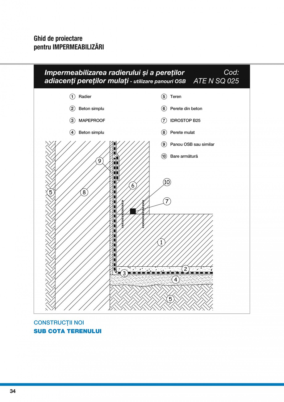 Pagina 36-Ghid proiectare impermeabilizari solutii  MAPEI Catalog, brosura Romana 