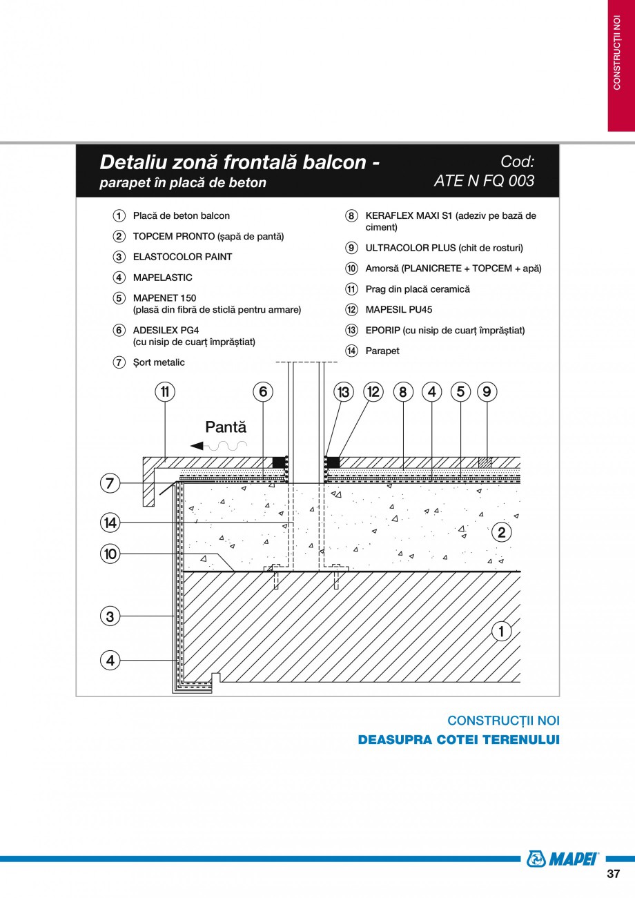 Pagina 39-Ghid proiectare impermeabilizari solutii  MAPEI Catalog, brosura Romana 