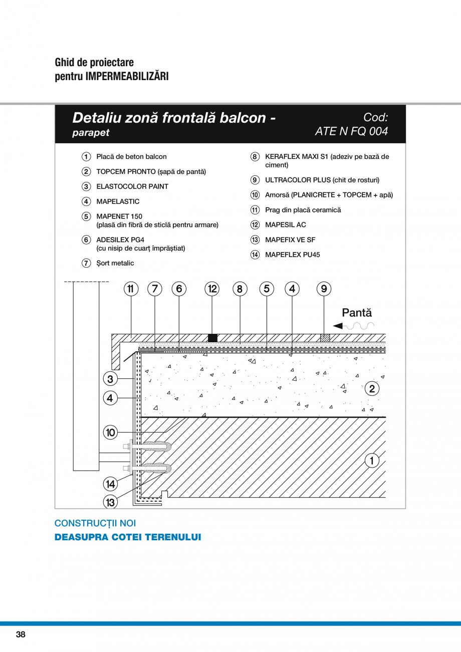Pagina 40-Ghid proiectare impermeabilizari solutii  MAPEI Catalog, brosura Romana 